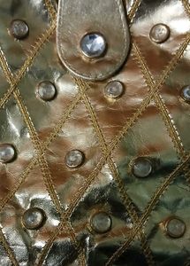 Gold Embellished Vintage Crossbody Bag