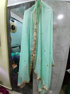Elegant Mint &amp; Gold Embellished Dress