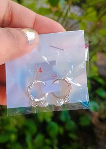 Silver Polished Earrings/ Bali