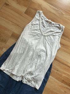 White Embellished Tank Top