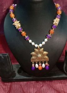 2 Combo Cristal Moti Neck Piece