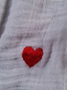 Cute Heart Print White Top