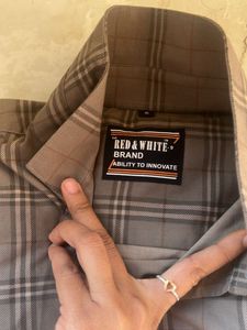 Brown Plaid Casual Shirt