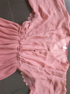 Blouson Style Pink Top