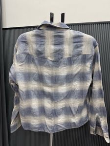 Zara Textured Blue Shirt