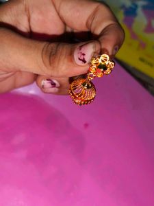 Golden Jhumka Earrings