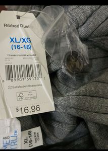 New with tag Ribbed Button-Down Midi Dress