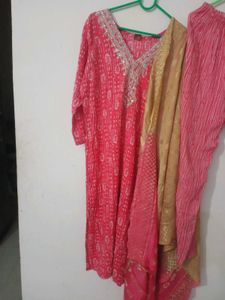 Pink Embroidered Kurta Set