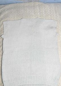 Vintage Woolen Knit Vest (Off White)