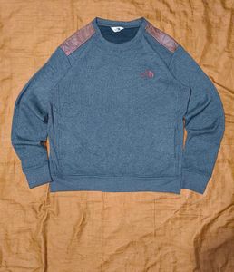 TNF &#39;Korea&#39; Faux-Leather Patch Sweatshirt