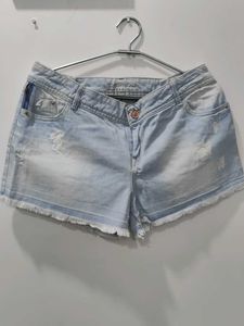 Branded Denim Shorts