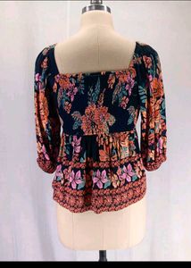 New Cute Smoking Floral Top