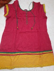 Ethnic Short Tunic Top - Red For Jean&#39;s Clearance
