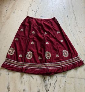 Rajasthan Skirt /Maroon Embroidered Skir