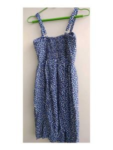 Floral Print - Polka Dots Mini Dress