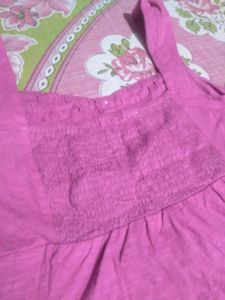 Pink Eyelet Tank Top