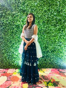 Blue Chikankari Plazoo Set
