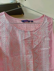 Pink Embroidered Kurta