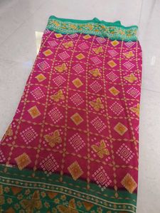 Pink Butterfly Saree