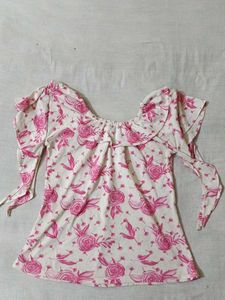 Floral Print Off-Shoulder Top