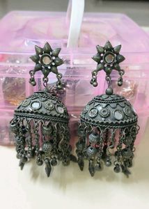 Vintage Silver Jhumka Earrings