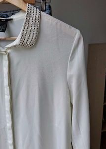 H&amp;M Embellished Collar Blouse