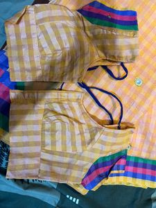 Elegant Checkered Saree