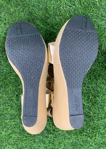New Heels Golden Wedge Party Wear