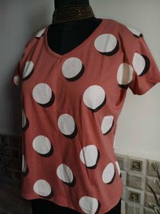 🎁Buy 1, Get 1 Free🎁,Size M/ L Polka Dot Tshirt