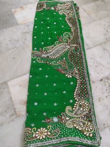 Heavy Stone Work Saree