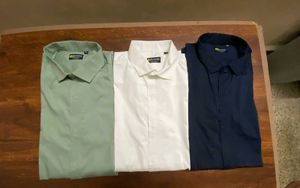Plain Cotton Shirts Combo - Pack Of 3