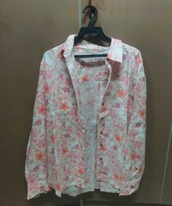Floral Pure Linen Button Down Shirt