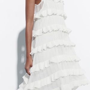 Zara Limited Edition Celeb Style Frill Mini Dress
