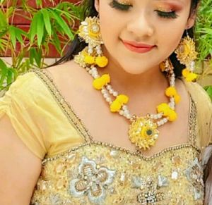 Embroidered Yellow Lehenga