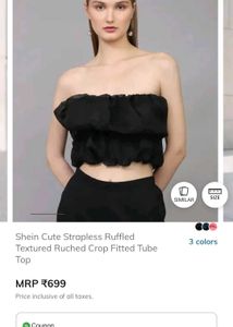 SHIEN Chic Black Tube Top