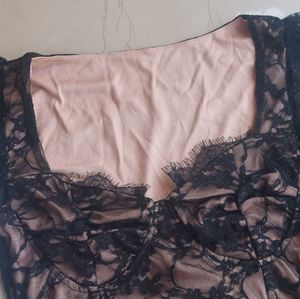 Urbanic Black Fitted Net Top(M)