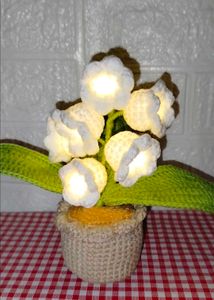Crocheted Lily Of The Valley Flower With Lights