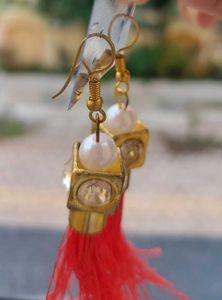 Red Tassel Earrings