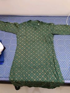 Green Printed Kurta