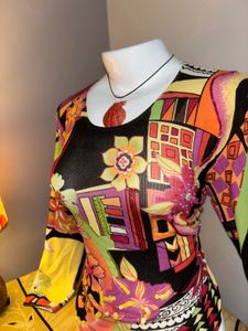 ✮⋆˙y2k Phoebe Buffay floral beaded top ✮⋆˙