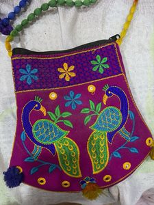 Embroidered Sling Bag