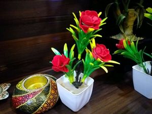 🆕️ Artificial Flower Vase Set Of 2 Small