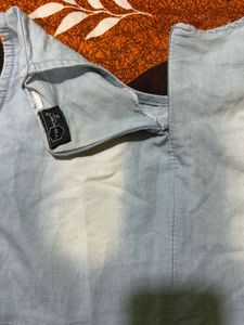 Denim Dress with Embroidered Detail