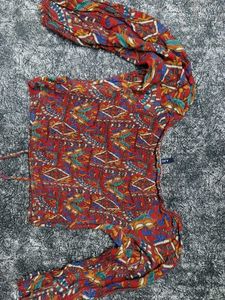 Boho Print Crop Top