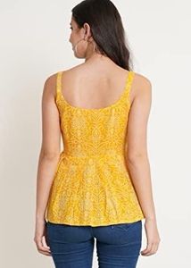Chic Yellow Tie-Waist Top