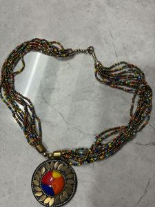 Colorful Beaded Statement Necklace
