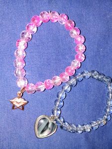 Beaded Charm Bracelets - Set of 2
