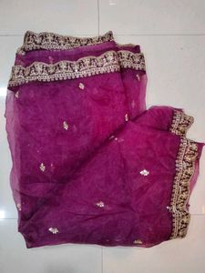 Elegant Purple Saree 🥻 💜