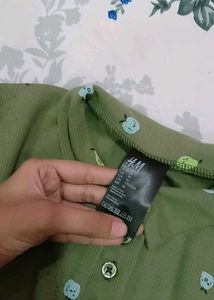 Olive Green Print Top