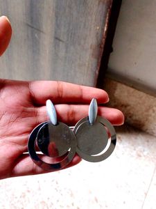 Silver Circle Earrings